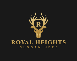 Royalty Shield Deer logo design