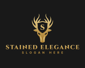 Royalty Shield Deer logo design