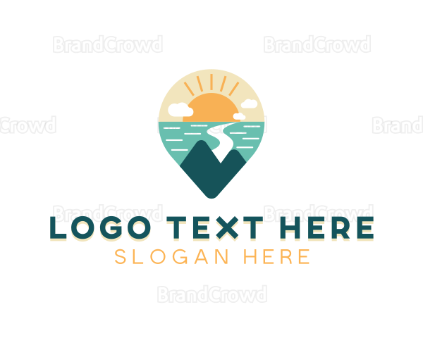 Island Tavel Vacation Destination Logo