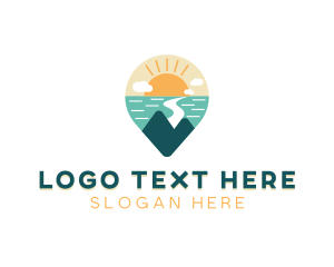Locator - Island Tavel Vacation Destination logo design