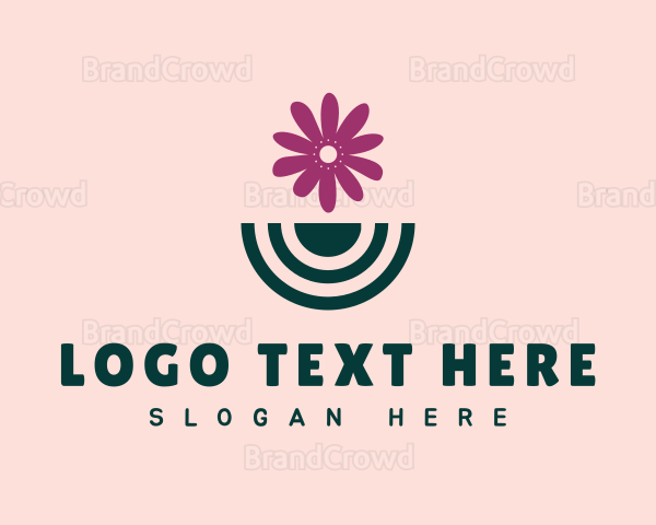 Modern Flower Vase Logo