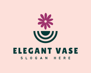 Modern Flower Vase logo design