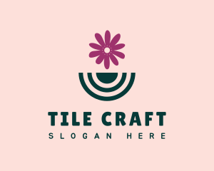 Modern Flower Vase logo design