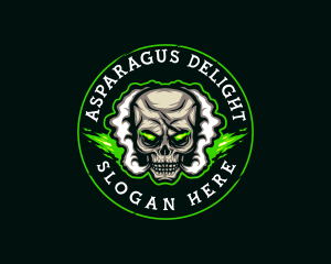 Smoke Vaping Skull logo design