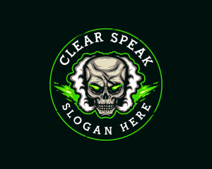 Smoke Vaping Skull logo design