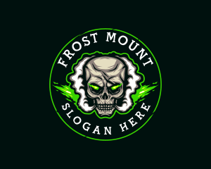 Smoke Vaping Skull logo design