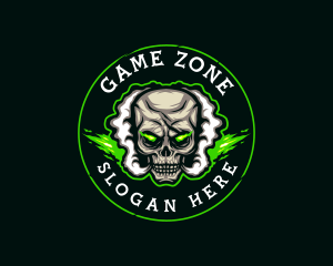 Smoke Vaping Skull logo design