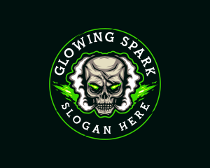 Smoke Vaping Skull logo design