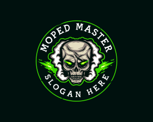 Smoke Vaping Skull logo design