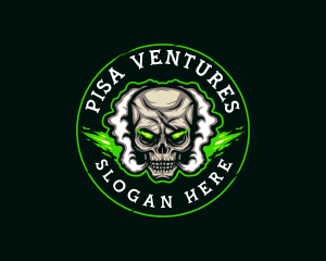 Smoke Vaping Skull logo design