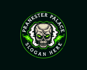 Smoke Vaping Skull logo design