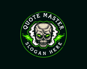 Smoke Vaping Skull logo design