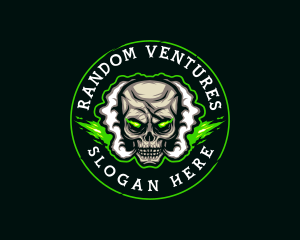 Smoke Vaping Skull logo design