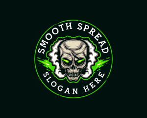 Smoke Vaping Skull logo design