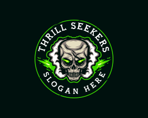 Smoke Vaping Skull logo design