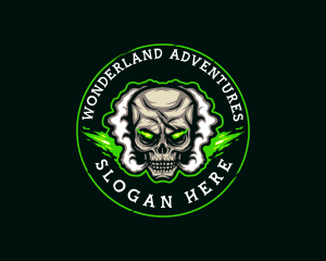 Smoke Vaping Skull logo design