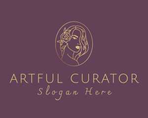 Floral Luxurious Woman logo design