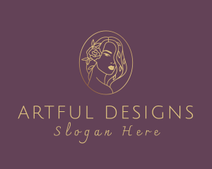 Floral Luxurious Woman logo design