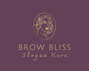 Floral Luxurious Woman logo design