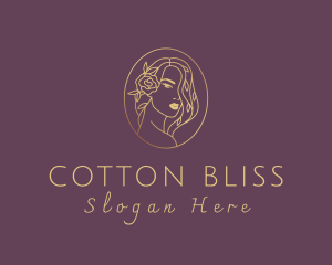 Floral Luxurious Woman logo design