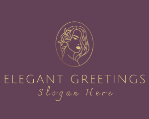 Floral Luxurious Woman logo design