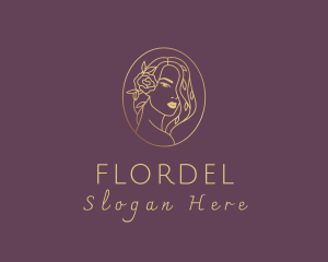 Floral Luxurious Woman logo design