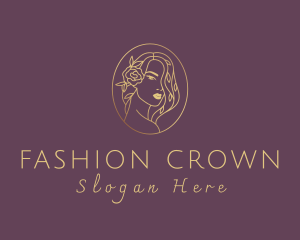 Floral Luxurious Woman logo design