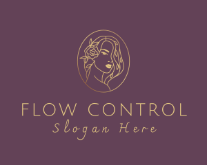 Floral Luxurious Woman logo design