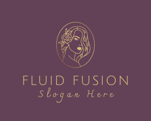 Floral Luxurious Woman logo design