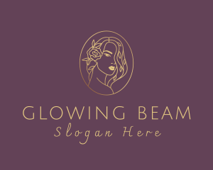 Floral Luxurious Woman logo design