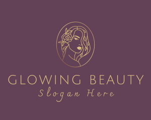 Aesthetician - Floral Luxurious Woman logo design