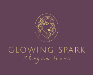 Floral Luxurious Woman logo design