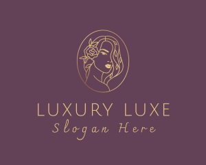 Floral Luxurious Woman logo design