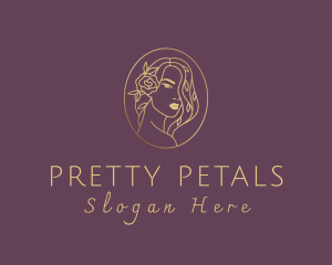 Floral Luxurious Woman logo design