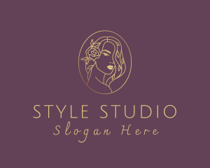 Hairdo - Floral Luxurious Woman logo design