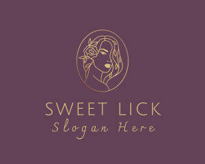 Floral Luxurious Woman logo design