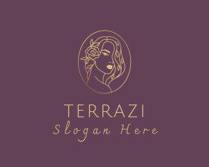 Floral Luxurious Woman logo design