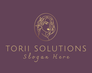 Floral Luxurious Woman logo design