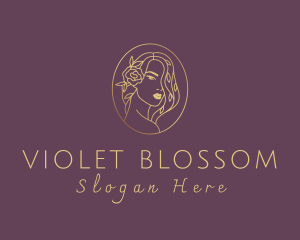 Floral Luxurious Woman logo design