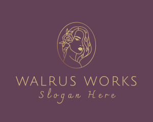 Floral Luxurious Woman logo design