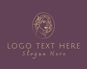 Woman - Floral Luxurious Woman logo design