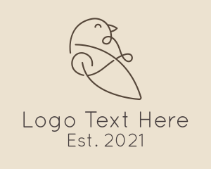 Pet Shop - Swirly Brown Bird logo design