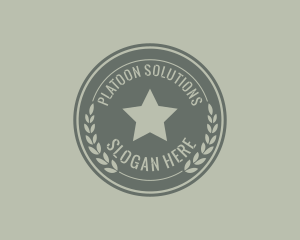 Platoon - Army Soldier Star logo design