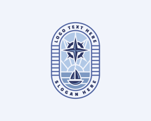 Geography - Boat Compass Sailing logo design