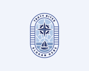 Boat Compass Sailing Logo