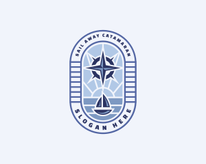 Boat Compass Sailing logo design