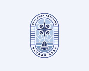 Boat Compass Sailing logo design