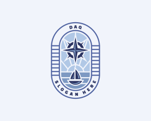 Map - Boat Compass Sailing logo design