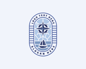 Boat Compass Sailing Logo