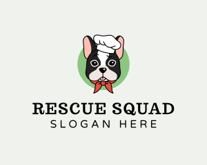 Boston Terrier - Puppy Dog Chef logo design